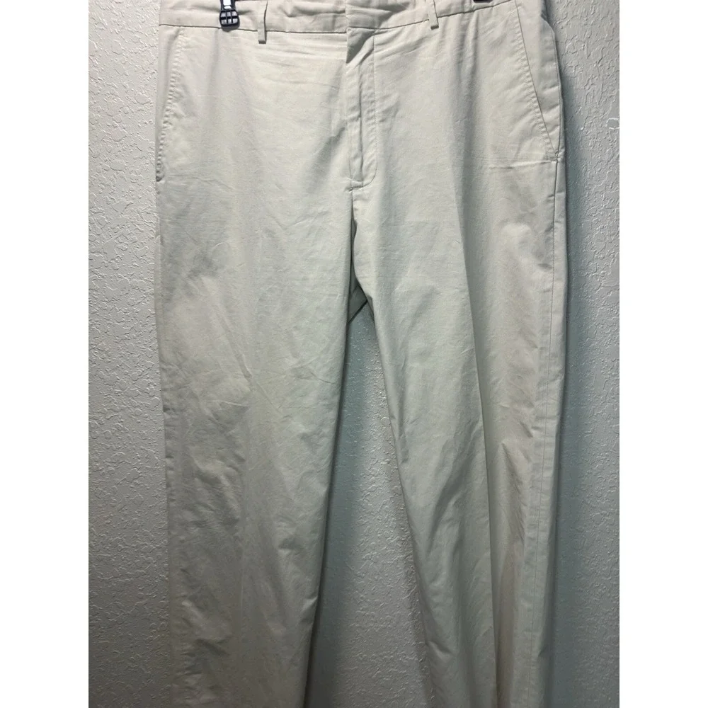 Banana Republic Men's Flat Front‎ Size 38 X 32 Light Khaki  #28 Cotton Preppy